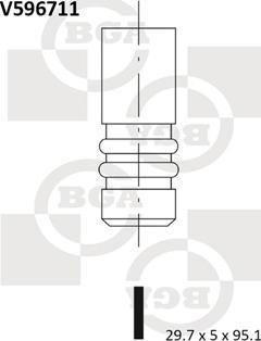 BGA V596711 - Впускний клапан autozip.com.ua