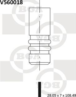 BGA V560018 - Випускний клапан autozip.com.ua