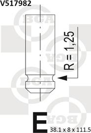 BGA V517982 - Впускний клапан autozip.com.ua