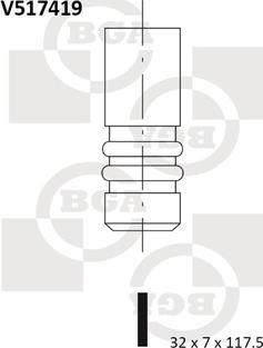 BGA V517419 - Впускний клапан autozip.com.ua