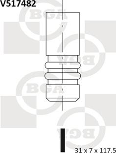 BGA V517482 - Випускний клапан autozip.com.ua