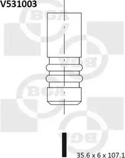 BGA V531003 - Впускний клапан autozip.com.ua