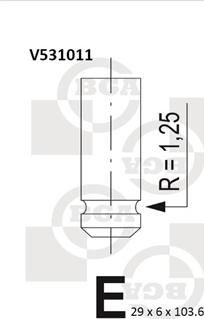 BGA V531011 - Випускний клапан autozip.com.ua