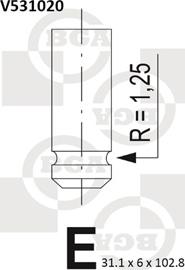 BGA V531020 - Випускний клапан autozip.com.ua