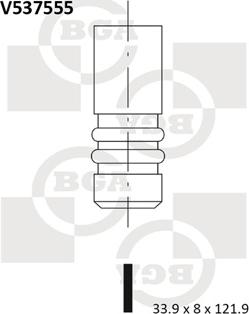 BGA V537555 - Випускний клапан autozip.com.ua