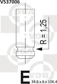 BGA V537006 - Впускний клапан autozip.com.ua
