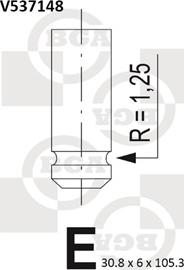 BGA V537148 - Випускний клапан autozip.com.ua