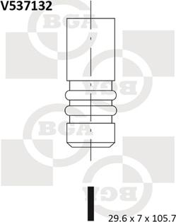 BGA V537132 - Випускний клапан autozip.com.ua