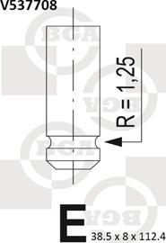 BGA V537708 - Впускний клапан autozip.com.ua