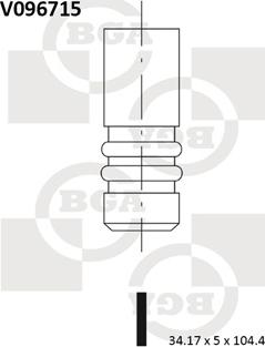 BGA V096715 - Впускний клапан autozip.com.ua