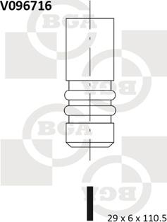 BGA V096716 - Випускний клапан autozip.com.ua