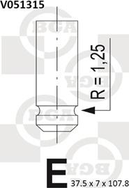 BGA V051315 - Впускний клапан autozip.com.ua