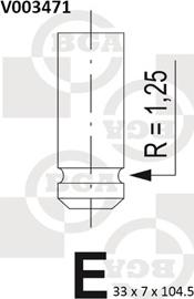 BGA V003471 - Впускний клапан autozip.com.ua