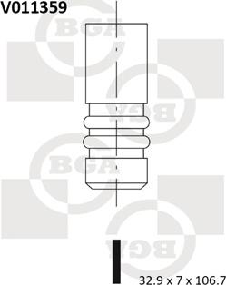 BGA V011359 - Впускний клапан autozip.com.ua