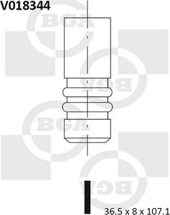 BGA V018344 - Впускний клапан autozip.com.ua