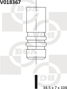 BGA V018367 - Впускний клапан autozip.com.ua