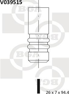 BGA V039515 - Випускний клапан autozip.com.ua