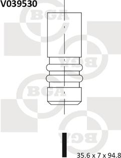 BGA V039530 - Впускний клапан autozip.com.ua