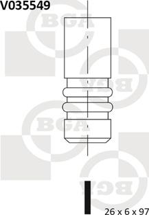 BGA V035549 - Впускний клапан autozip.com.ua