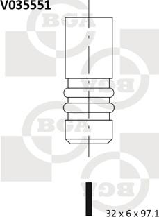 BGA V035551 - Впускний клапан autozip.com.ua
