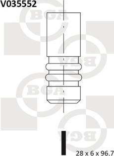 BGA V035552 - Випускний клапан autozip.com.ua