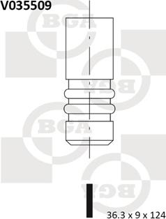 BGA V035509 - Випускний клапан autozip.com.ua