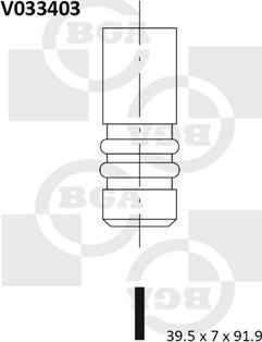 BGA V033403 - Впускний клапан autozip.com.ua