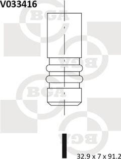 BGA V033416 - Випускний клапан autozip.com.ua