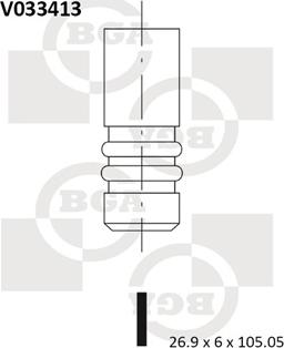 BGA V033413 - Впускний клапан autozip.com.ua
