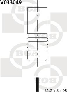 BGA V033049 - Випускний клапан autozip.com.ua