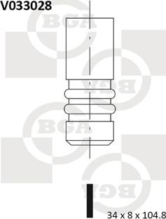 BGA V033028 - Впускний клапан autozip.com.ua