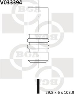 BGA V033394 - Випускний клапан autozip.com.ua