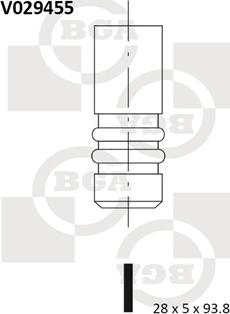 BGA V029455 - Впускний клапан autozip.com.ua