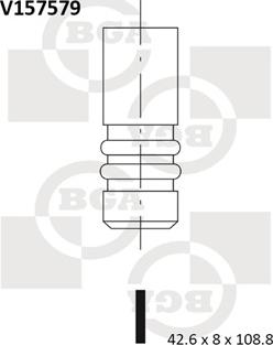 BGA V157579 - Впускний клапан autozip.com.ua