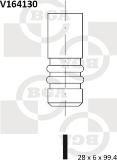 BGA V164130 - Впускний клапан autozip.com.ua