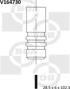 BGA V164730 - Впускний клапан autozip.com.ua