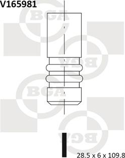 BGA V165981 - Випускний клапан autozip.com.ua
