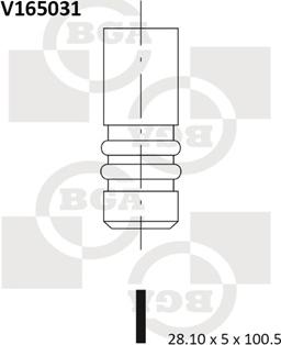 BGA V165031 - Випускний клапан autozip.com.ua
