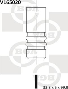 BGA V165020 - Впускний клапан autozip.com.ua