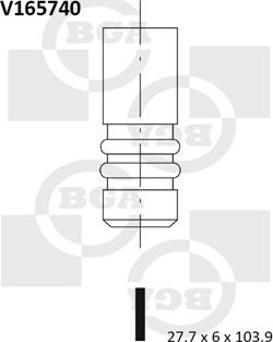 BGA V165740 - Впускний клапан autozip.com.ua