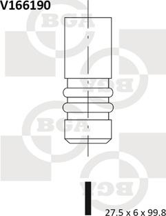 BGA V166190 - Впускний клапан autozip.com.ua