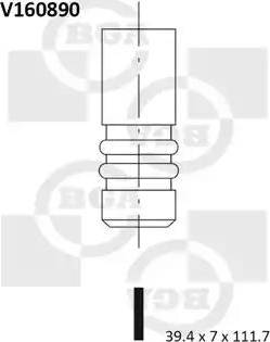 BGA V160890 - Впускний клапан autozip.com.ua