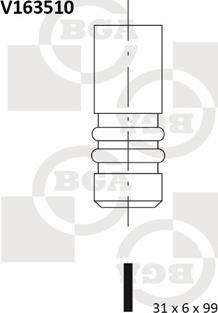 BGA V163510 - Впускний клапан autozip.com.ua