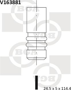 BGA V163881 - Випускний клапан autozip.com.ua