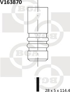 BGA V163870 - Впускний клапан autozip.com.ua