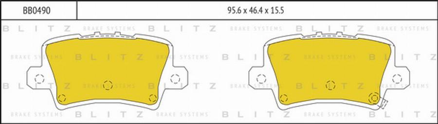 Blitz BB0490 - Гальмівні колодки, дискові гальма autozip.com.ua