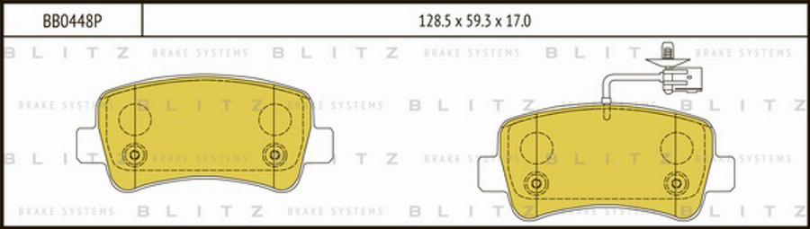 Blitz BB0448P - Гальмівні колодки, дискові гальма autozip.com.ua