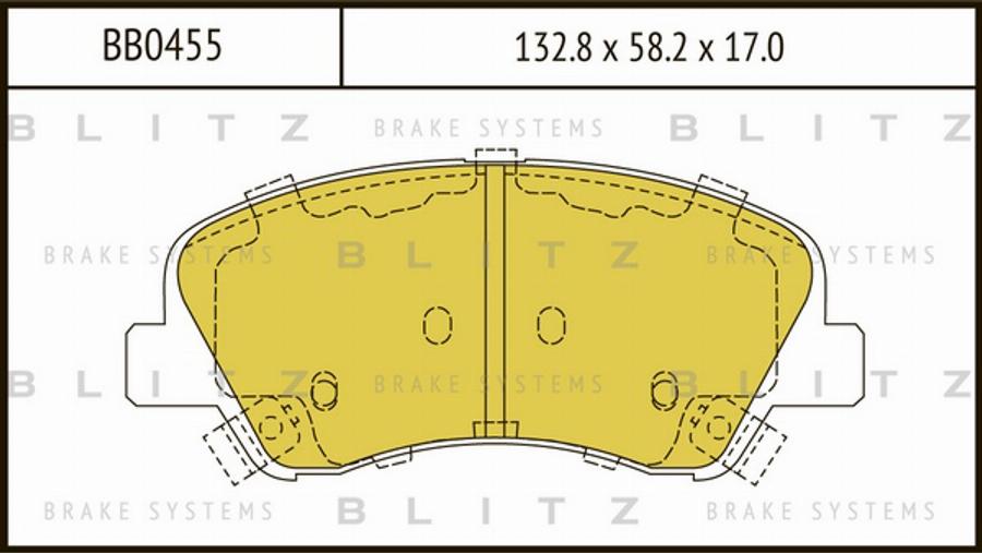 Blitz BB0455 - Гальмівні колодки, дискові гальма autozip.com.ua