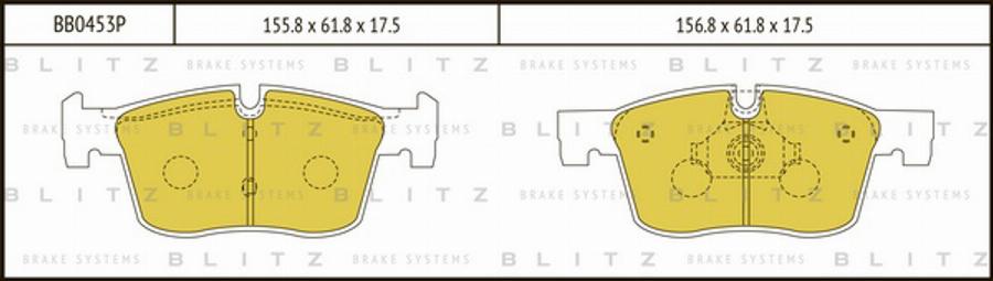 Blitz BB0453P - Гальмівні колодки, дискові гальма autozip.com.ua