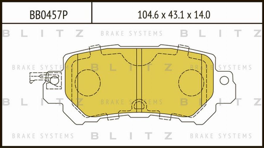 Blitz BB0457P - Гальмівні колодки, дискові гальма autozip.com.ua